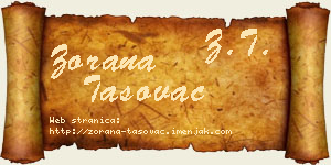 Zorana Tasovac vizit kartica